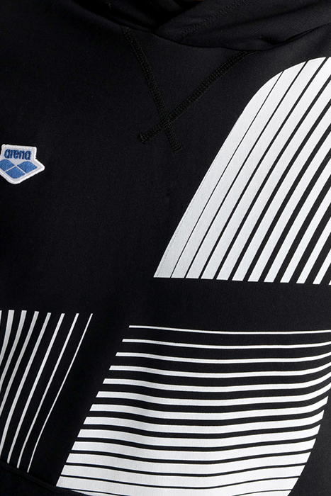 ARENA ICONS HOODED SWEAT SOLID LOGO BLACK-WHITE-BLUE DIAMOND 10