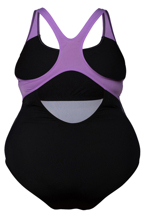 WOMEN'S ARENA SPIKES SWIMSUIT SWIM PRO B BLACK-LAVANDA 5