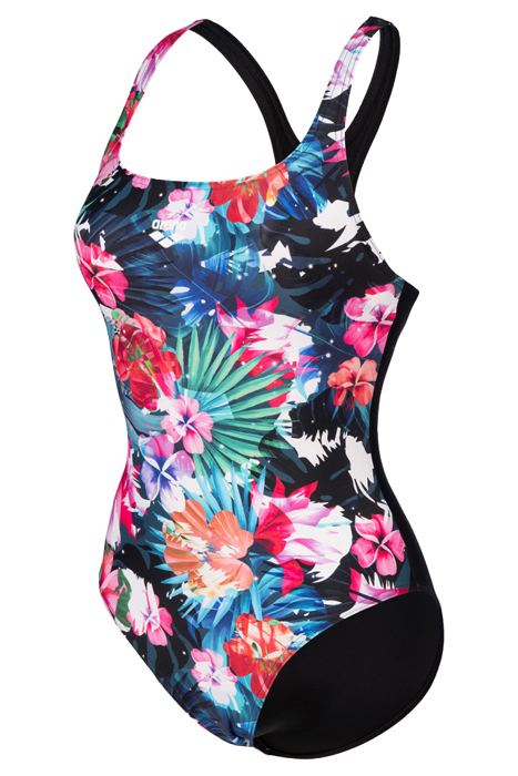 WOMEN'S ARENA FLOWER SWIMSUIT CONTROL PR BLACK-BLACK MULTI 6