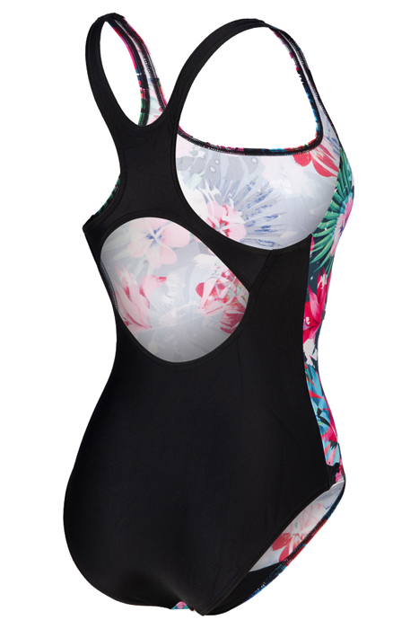 WOMEN'S ARENA FLOWER SWIMSUIT CONTROL PR BLACK-BLACK MULTI 7