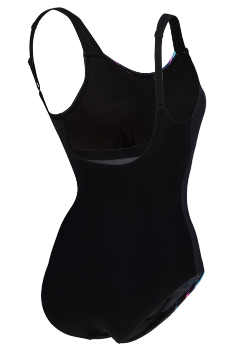 WOMEN'S BODYLIFT SWIMSUIT U BACK MARIA BLACK-BLACK MULTI 7