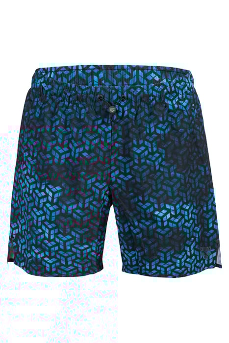 MEN'S ARENA EVO BEACH BOXER AO BLACK-TURQUOISE MULTI 4