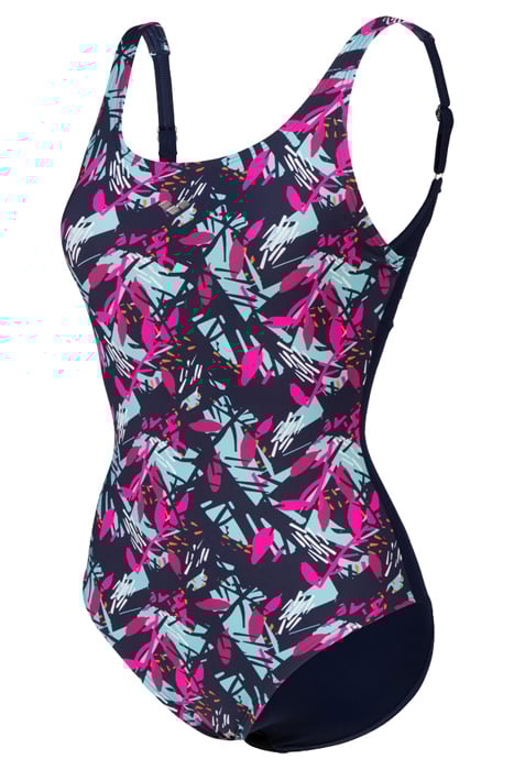 WOMEN'S BODYLIFT SWIMSUIT FRANCY WING BA NAVY-FREAK ROSE MUL 3