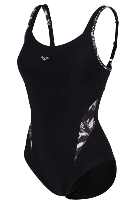 WOMEN'S BODYLIFT SWIMSUIT FRANCY STRAP B BLACK-WHITE MULTI 6