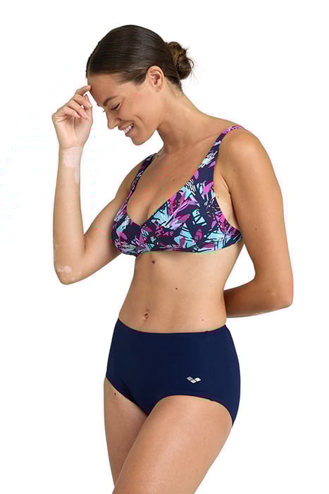 WOMEN'S BODYLIFT SWIMSUIT FRANCY TWO PI NAVY-FREAK ROSE MULT 1