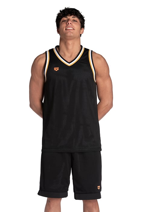 ARENA 50TH TANK TOP MESH REVERSIBLE BLACK-BLACK MULTI-WHITE- 2