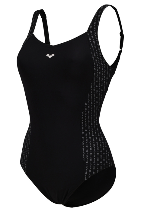 WOMEN'S BODYLIFT LAURA SWIMSUIT WING BAC BLACK-SILVER MULTI 6