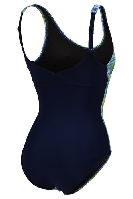 WOMEN'S BODYLIFT CHIARA SWIMSUIT WING B NAVY-SOFT GREEN MULT 7