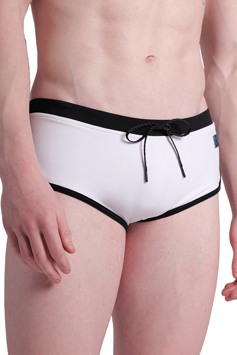 MEN'S ARENA CLASSIC SWIM LOW WAIST SHORT WHITE-BLACK 4