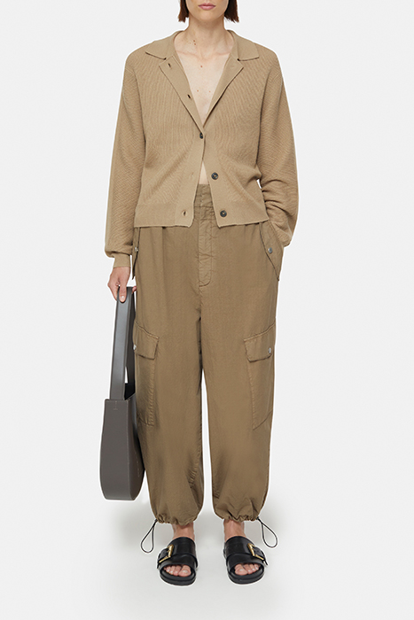 CREW NECK CARDIGAN BROWN SUGAR 3