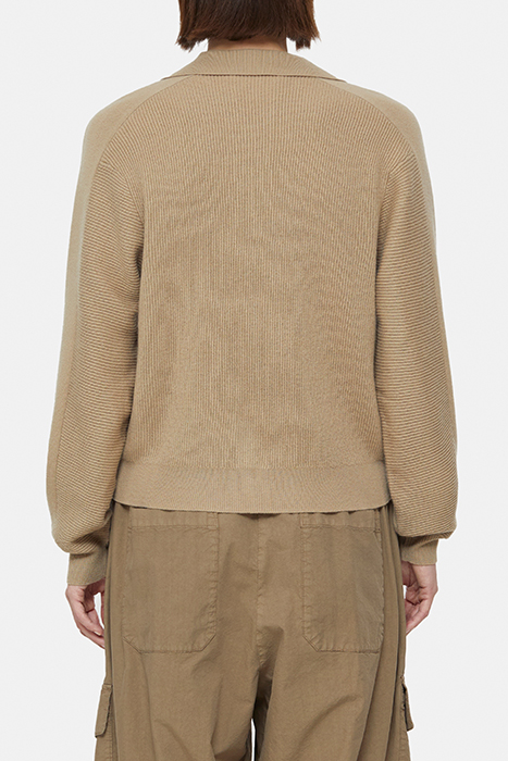 CREW NECK CARDIGAN BROWN SUGAR 2