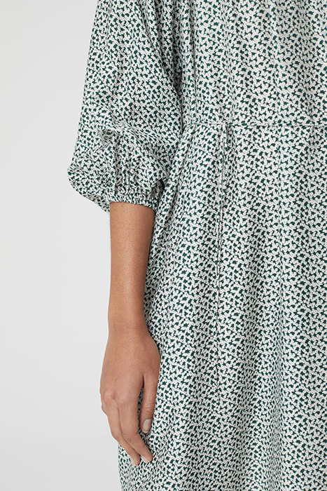 SHORT BELTED DRESS FERN GREEN 7