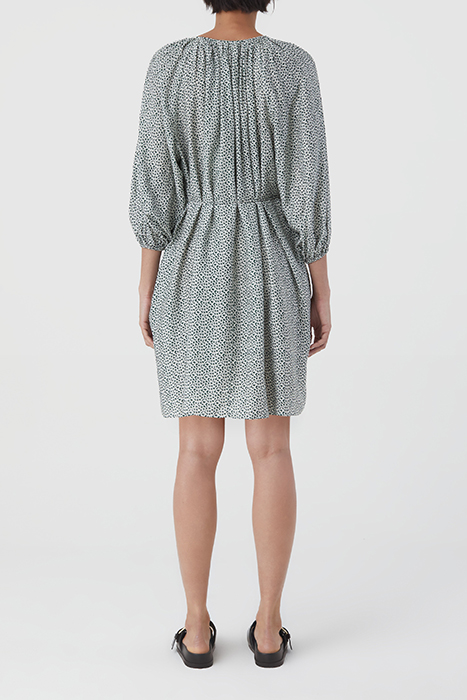 SHORT BELTED DRESS FERN GREEN 4