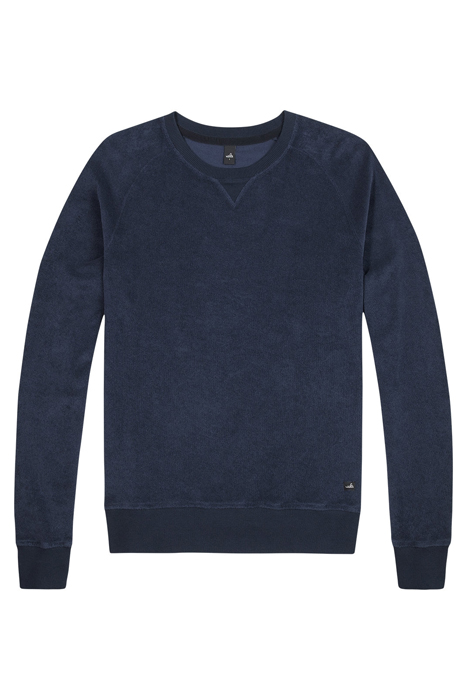 WARREN | TOWELING CREWNECK SWEATER NAVY BLUE 1