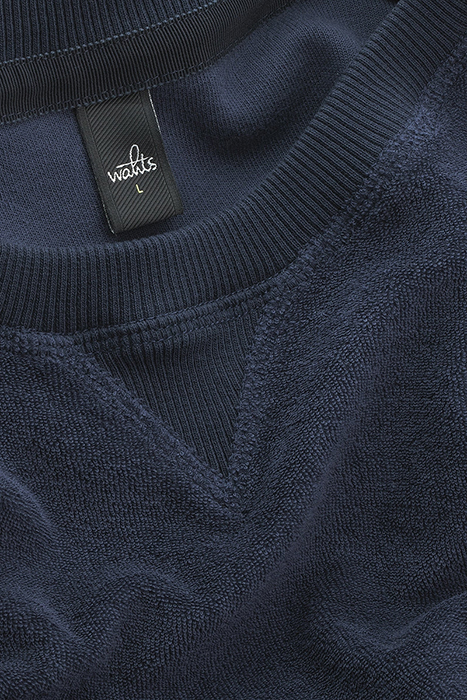 WARREN | TOWELING CREWNECK SWEATER NAVY BLUE 2