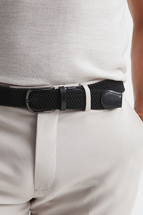 ELMONT-WOVEN BELT BLACK 4