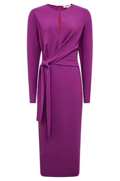 VALENTINA-TIE DRESS MAGENTA 3