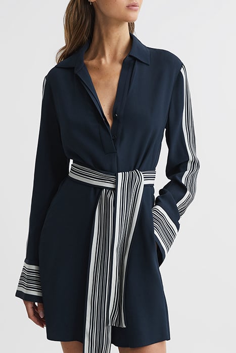 ELLIE-SIDE DRESS NAVY 8