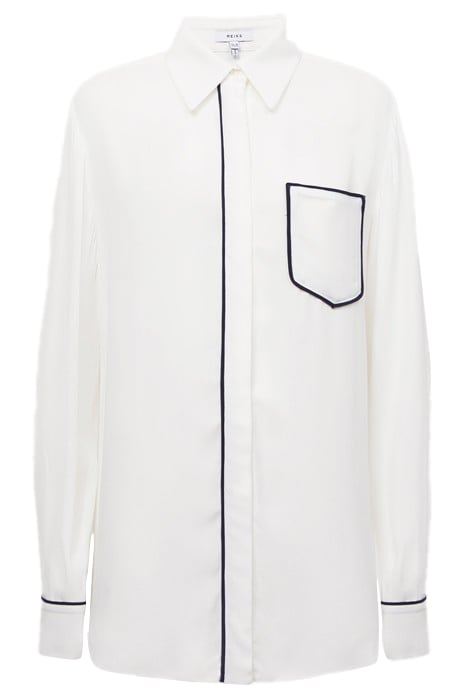 GINA-SIDE BUTTON-DOWN SHIRT IVORY 3
