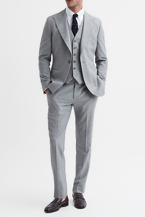 ARROW-TEXTURED WAISTCOAT GREY 3