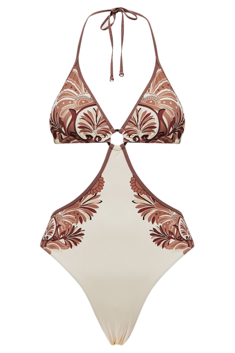 NATALIE-PRINT ONE-PIECE TAN 4