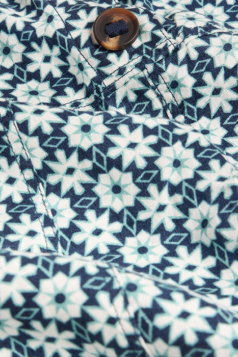 VIOLA LINEN DUNGAREE GREEN PRINTED 4