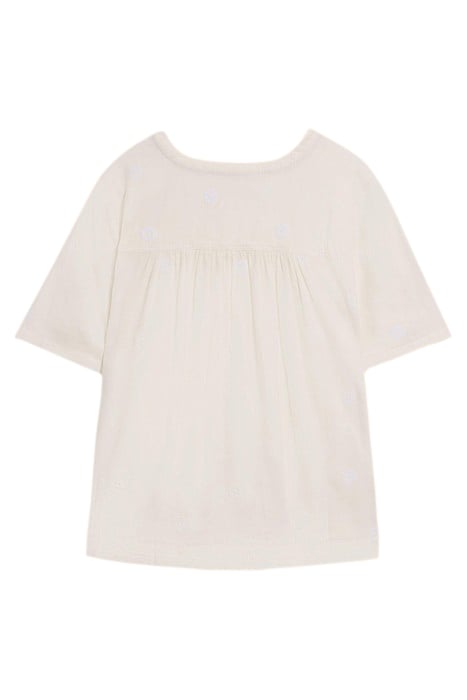 ELODIE LINEN BLEND TOP NATURAL WHITE 3
