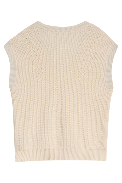 VANEA V NECK TANK NATURAL WHITE 2