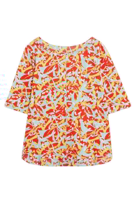 WEAVER JERSEY TOP ORANGE PRINTED 3