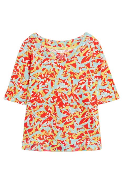 WEAVER JERSEY TOP ORANGE PRINTED 2
