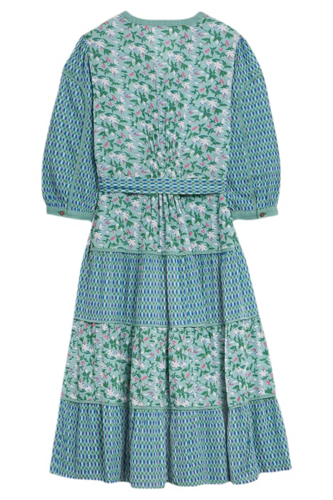 MABEL MIXED PRINTED DRE TEAL PRINTED 2