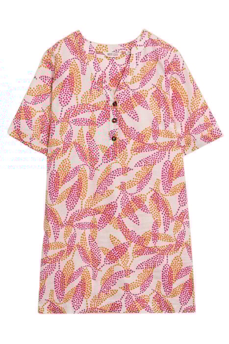 LINA LINEN TUNIC IVORY PRINTED 1
