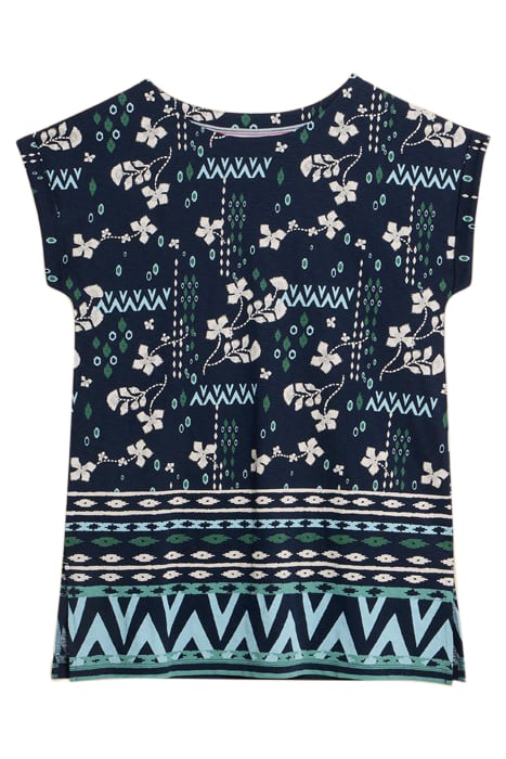 CARRIE TUNIC NAVY PRINTED 2