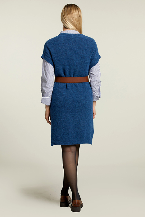 BLUE KNITTED SLEEVELESS DRESS 2