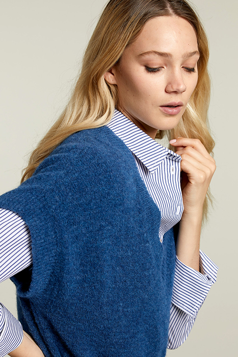 BLUE KNITTED SLEEVELESS DRESS 5