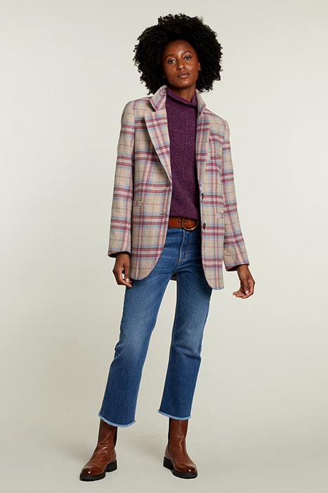 MULTI CHECKED FITTED BLAZER 3