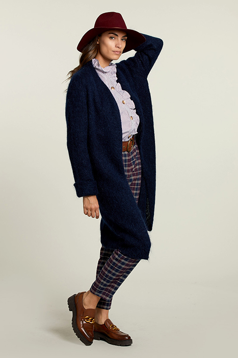 STRIPED BLOUSE RUFFLE COLLAR RED/WHITE 4