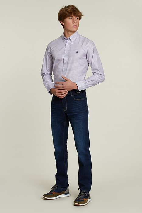 CUSTOM FIT CHECKED SHIRT MULTI 3