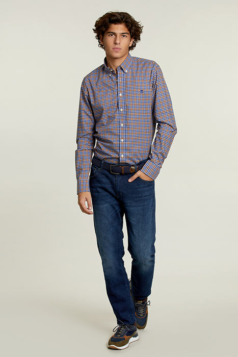 CUSTOM FIT CHECKED SHIRT MULTI 3