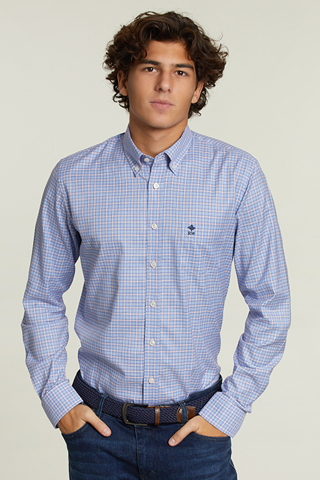 CUSTOM FIT CHECKED SHIT WITH POCKET MULTI 1