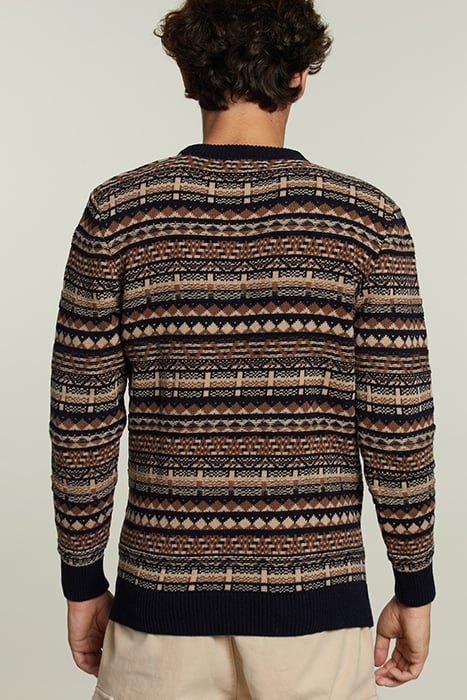 CUSTOM FIT WOOLEN FANTASY SWEATER NAVY 2