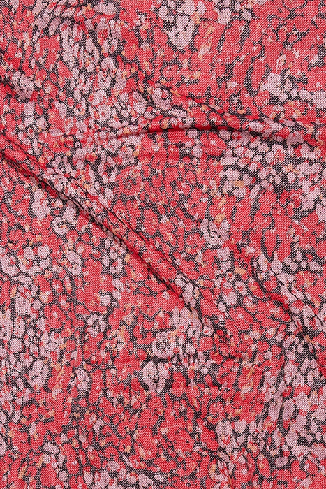 RED ANIMAL PRINT JACQUARD SHAWL 3