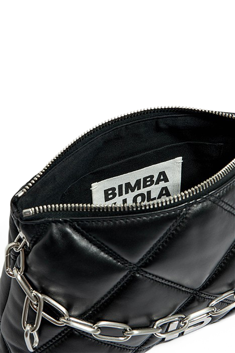 M BLACK LEATHER TRAPEZIUM BAG 3