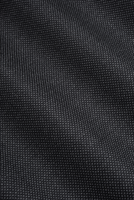 DARK GREY BIRD'S EYE SLIM LEG STRAIGHT TROUSERS 6