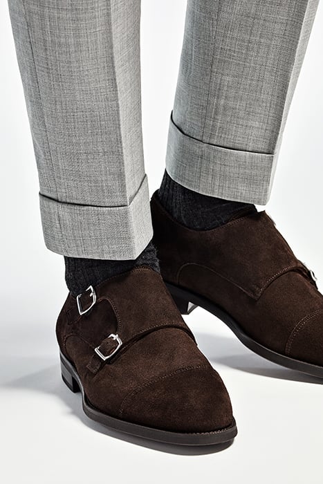 DARK BROWN DOUBLE MONK STRAP 2