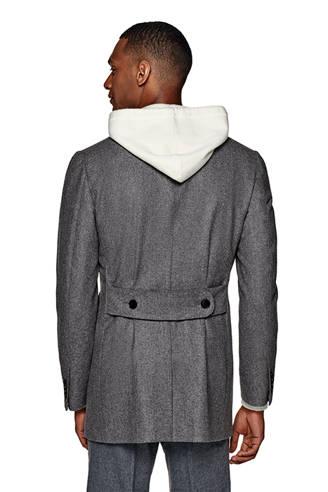 LIGHT GREY HERRINGBONE PEACOAT 2