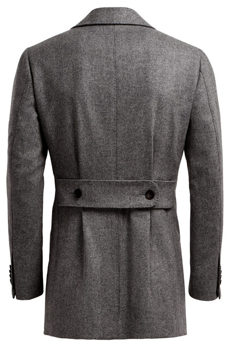 LIGHT GREY HERRINGBONE PEACOAT 5