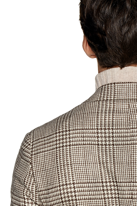 MID BROWN CHECKED TAILORED FIT HAVANA BLAZER 6