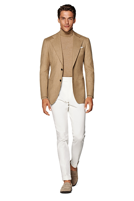 LIGHT BROWN TAILORED FIT HAVANA BLAZER 3