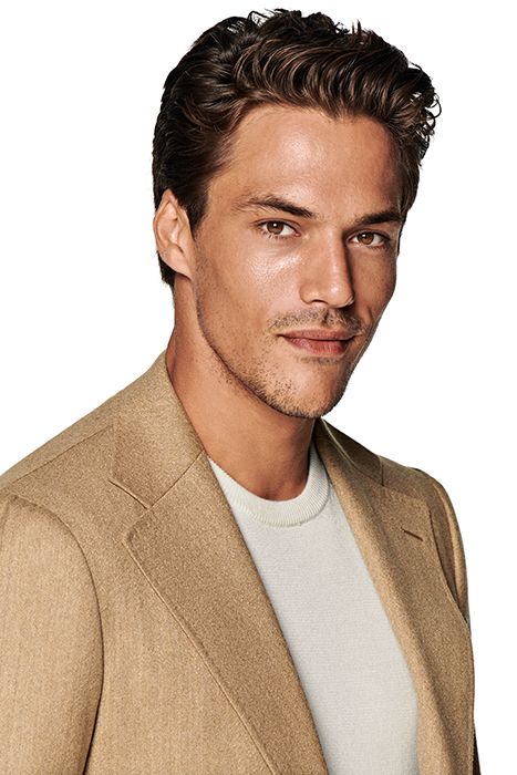 LIGHT BROWN TAILORED FIT HAVANA BLAZER 7